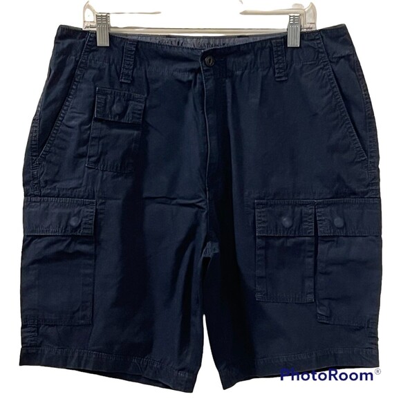 Nautica Other - Nautica Mens Navy Blue Cargo Shorts 100% Cotton Size 34W